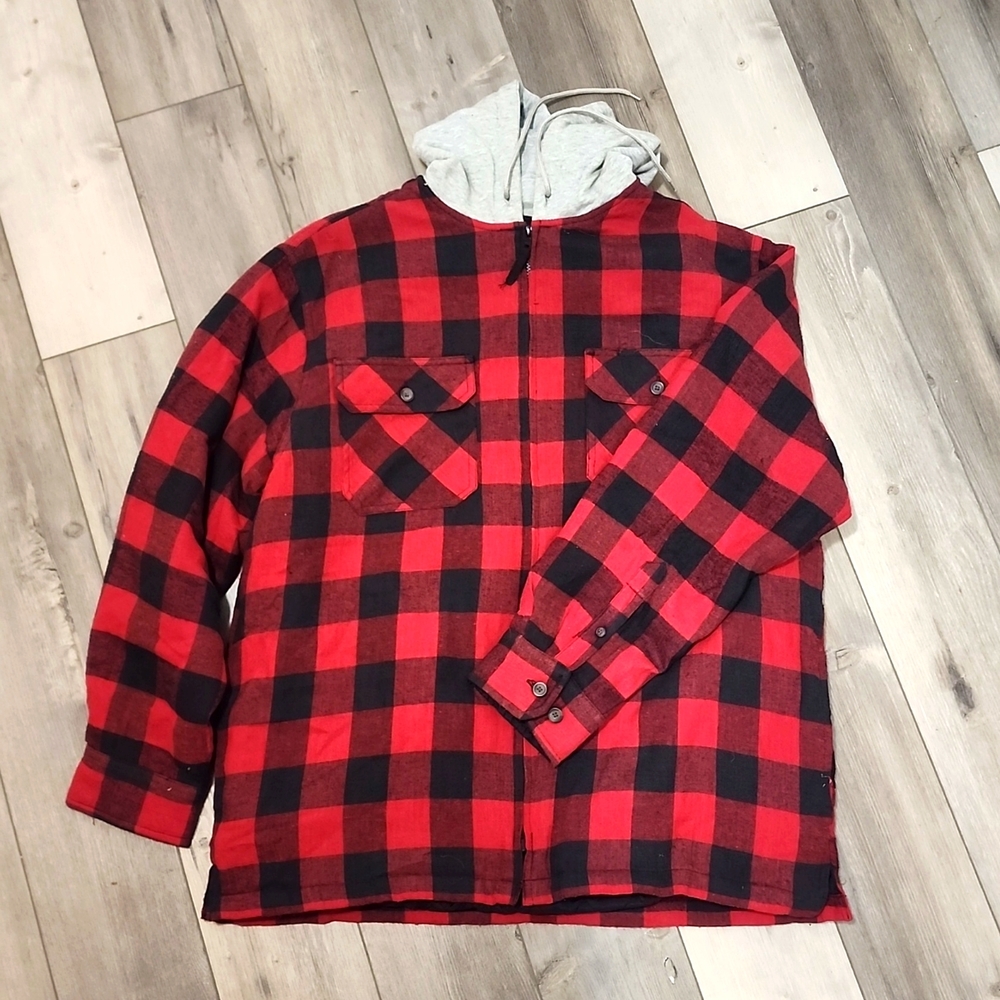 Flannel with hoodie